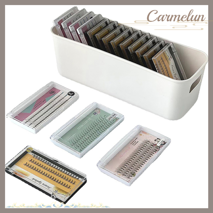 carmelun-กาวติดพาเลทกาวขนตาปลอมกล่องใส่เครื่องประดับที่เก็บขนตาสำหรับแต่งหน้าขนตาต่อติดต่อ