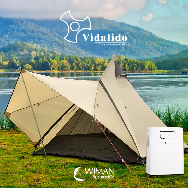 แท้-รุ่นใหม่-เต็นท์กระโจม-tt-245-vidalido-teepee-ms-ฟรี-แถมธง-สำหรับ-2-3-คน-เต็นท์กระโจม-อากาศ-ถ่ายเทสะดวก