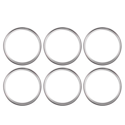 6 Pack Double Rolled English Muffin Rings,Stainless Steel Crumpet Rings,Heat-Resistant Tart Rings,Round Cake Baking Ring