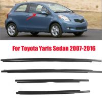 ขอบติดกระจกรถยนต์,ยางซีลสำหรับ Toyota Yaris Sedan 2007-2016จำนวน4ชิ้น