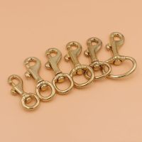 5pcs Solid Brass Trigger Swivel Eye Bolt Snap Hook For webbing Leather Craft Bag Strap Belt Hook Clasp Pet Dog Leash Clip