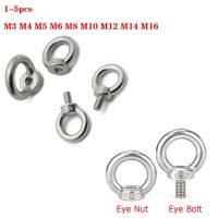 1-5PCS Ring eyebolt 304 Stainles steel M3 M4 M5 M6 M8 M10 M12 M14 M16 Lifting eye nuts/screw Ring hooking nut screws