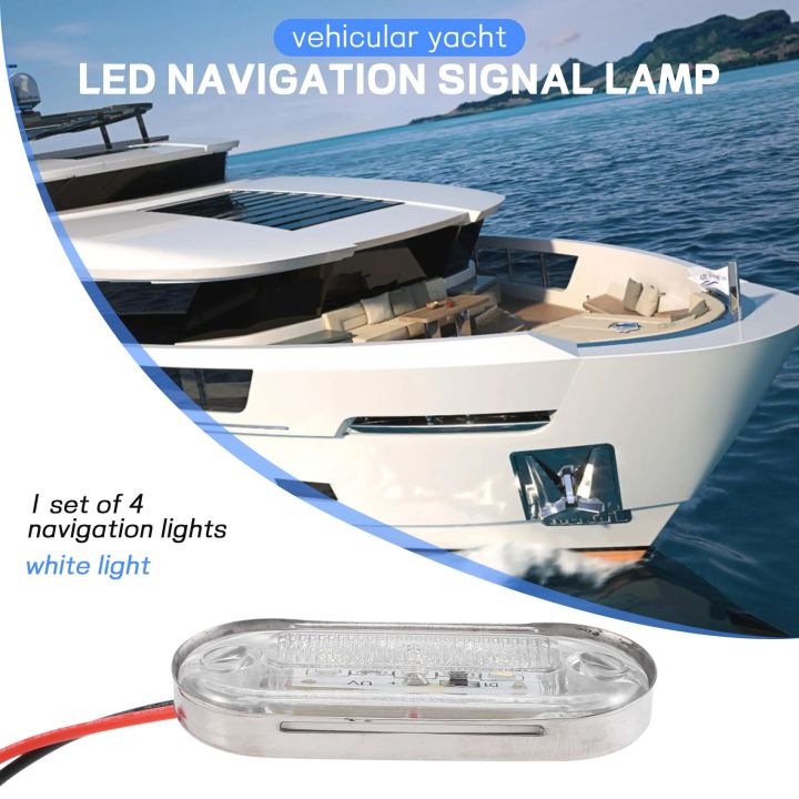 4pcs-12v-boat-marine-signal-lamp-clear-grade-large-waterproof-led-courtesy-lights-stair-deck-white