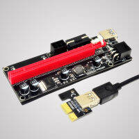 อะแดปเตอร์การ์ดสล็อต PCIE พร้อมไฟ LED กราฟิกสำหรับการขุด GPU Riser สายพ่วง