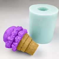 PRZY Soap Molds Fondant Soap 3D Mould Silicone Ice Cream Cone Molds Handmade Ice Cream Mold Clay Resin Candle Mould