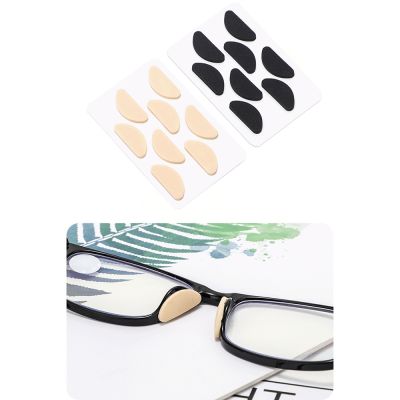8pairs Glasses Nose Pads Soft EVA Sponge Nose Pads Comfortable No Indentation No Makeup Non-slip Increased Eye Frame Nose Sticks