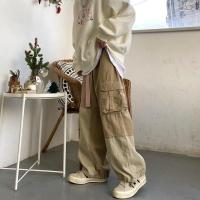 HOUZHOU Baggy Black Cargo Pants For Men Khaki Cargo Trousers Male Vintage Loose Casual Autumn Japanese Streetwear Hip Hop R...