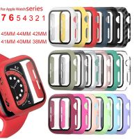 Glass Cover For Apple Watch case 44mm 40mm 45mm 41mm 42mm 38mm iWatch Accessorie Screen Protector Apple watch serie 3 4 6 SE 7 8