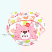 10pcs Lot Baby Diapers Children Underwear Reusable Diaper Cover Infant Animals Potty Washable Training Pants 27 Designs QD05