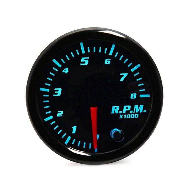 2Inch 52mm Tachometer Gauge 7 Colors Meter 08000 RPM LED