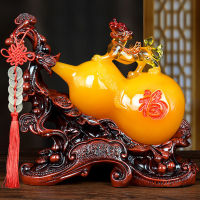 Lucky Gourd Ornament โต๊ะเปิดของขวัญ Bogu Rack งานฝีมือจีน Living Room Entrance Feng Shui ตกแต่ง