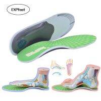 EXPfoot Orthopedic Foot Care Insole Leather Latex Antibacterial Active Carbon Orthotic Arch Support Instep Flat Foot Shoes Pad