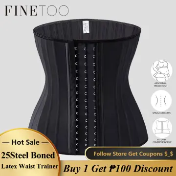 25 Steel Boned Latex waist trainer body shaper corset fajas
