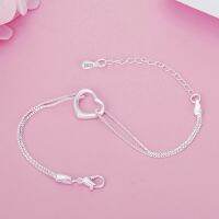 Hot charm 925 Sterling silver romantic heart bracelets for women fashion designer party wedding Jewelry Christmas gifts