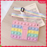 SHANXEN เคสซิลิโคนมีรอยบุ๋มแบบเรียบง่ายลาย Casing Tablet Fidget บรรเทาความเครียดของเล่น