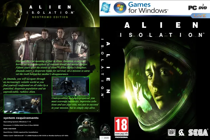 Alien Isolation Pc Game Offline Dvd Installation Lazada