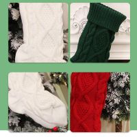 Sock Christmas Stockings Santa 43*16CM Candy Decoration Elastic Floral Hanging Knitted Fabric Lovely High Quality Socks Tights