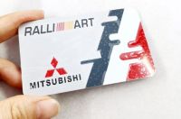 ขนาด 8 * 5 cm โลโก้อลูิเนียม มิตซูบิชิ แรลรี่อารต์ * Ralliart * Mitsubishi aluminuem badge logo emblem