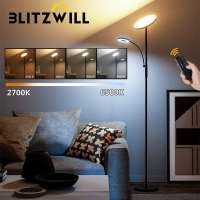 BLITZWILL Modern Led Floor Lamp Touch Switch Remote Control vertical adjustable Dimming Standing Light Floor Light Standing Lamp Food Storage  Dispens