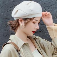 Hot Women Wool beret For Elegant lady Winter Female Cotton Hats Plaid Vintage Octagonal Casual boina Autumn girl Cap