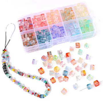 Bead Kids Set, DIY Bracelet Making Kit With Faux Crystal Thread