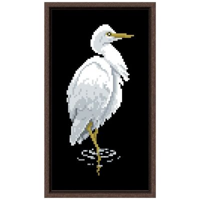 【CC】 heron cross stitch kits earth fabric 18ct 14ct 11ct black thread embroidery craft set