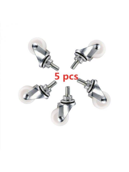 5pcs-lot-1-inch-screw-rod-caster-m8-centimeter-small-wheel-diameter-25mm-wear-resistant-pulley-one-nylon-universal