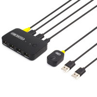 สวิตช์ KVM USB สำหรับเครื่องพิมพ์เมาส์คีย์บอร์ดดิสก์ U Xiaomi Mi 2 In 4 Out Splitter คอมพิวเตอร์สองเครื่องแชร์อุปกรณ์ Usb2.0