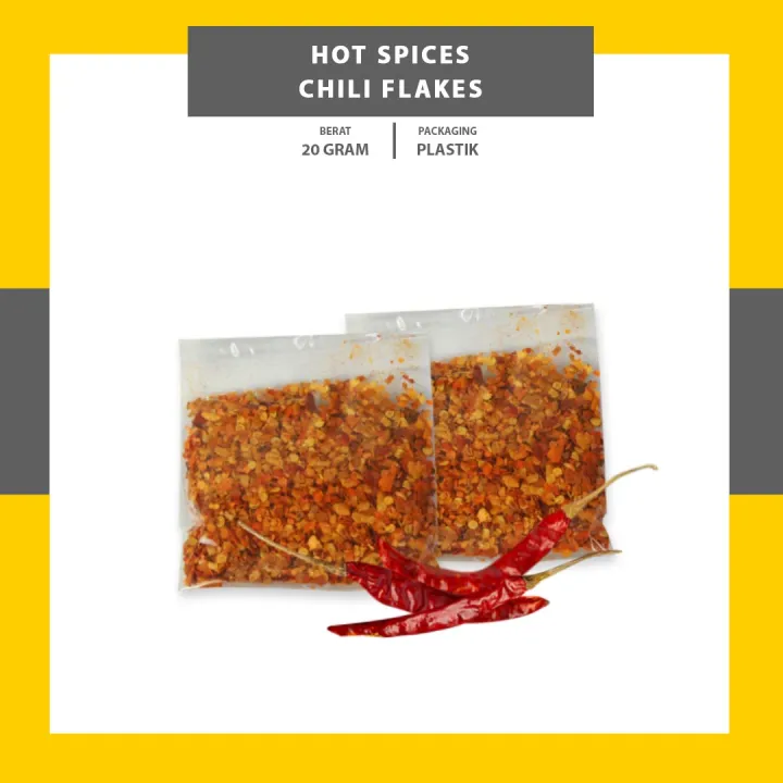 CHILI FLAKES 20GR HOT SPICE SPICY POWDER CAYENNE PAPRIKA POWDER