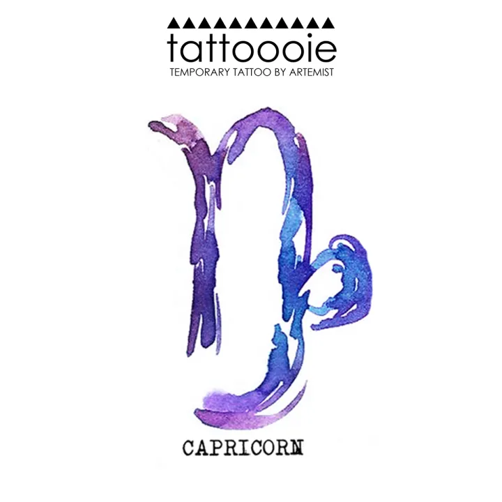 Tattoooie - Temporary Tattoo - Greek Zodiac Capricorn | Lazada Ph