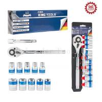 EURO KING TOOLS ชุดเครื่องมือ ประแจ ชุดบล็อก 12 ชิ้น ขนาด 1/2 (4หุน)ประแจ ประแจ ซ่อมรถมอเตอร์ไซค์ จักรยาน ชุดเครื่องมือช่างขนาดพกพา แข็งแรง ทนทาน