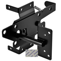 【LZ】✒❁♨  Black Self Locking Gate Latch Heavy Duty Post Mount Automatic Gravity Lever Wood Vinyl Fence