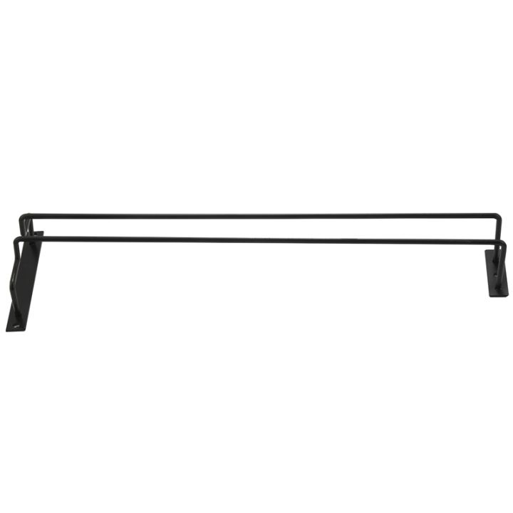 large-stemware-wine-glass-hanger-rack-under-cabinet-kitchen-bar-storage-black-iron-17-inch-set-of-2