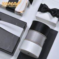 YAMA Single Face Satin Ribbon 50 57 63 75 89 100mm 100yards/Roll Black White Pink Ribbon for Wedding Decoration DIY Gifts