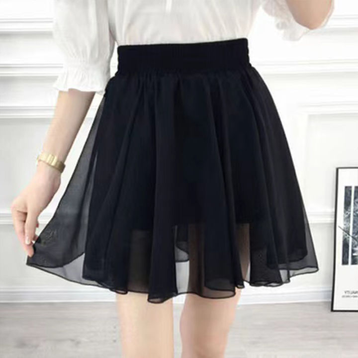 30-kinds-of-design-and-color-chiffon-skirt-half-of-ones-body-skirts-elastic-waist