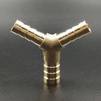 Hose Barb Tail 4/6/8/10/12/14/16/19mm Y-Shape 3 Ways Reducing Brass Pipe Fitting Splitter Coupler Adapter Connector Water Gas Oi