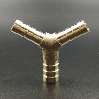 Hose Barb Tail 4/6/8/10/12/14/16/19mm Y-Shape 3 Ways Reducing Brass Pipe Fitting Splitter Coupler Adapter Connector Water Gas Oi