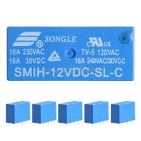 【☑Fast Delivery☑】 ACCD TOY STORE รีเลย์ Smih-12vdc-sl-c 5ชิ้น/เซ็ต12V 8หนึ่ง S08แปลง