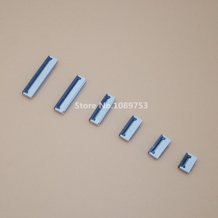 50pcs-clamshell-bottom-contact-type-0-5mm-filp-down-ffc-fpc-connector-6-8-10-12-14-16-20-24-30-40-pin