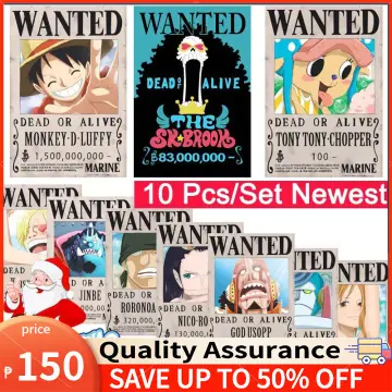 One Piece Wanted Sticker Pack - 10pcs