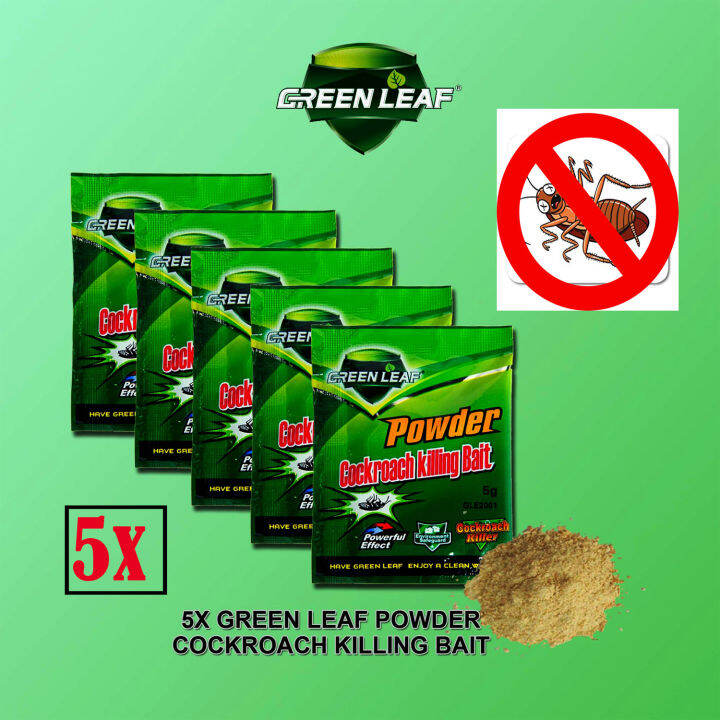 5 pieces Green Leaf Powder Cockroach Killing Bait Killing roach bait, Insecticides