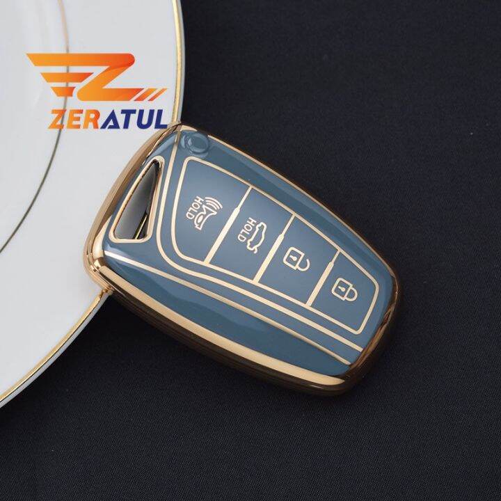 สายที่ยึดผ้าคลุมเคสกุญแจรีโมต-tpu-สำหรับ-hyundai-grandeur-hg-sedan-genesis-g80-santa-fe-3dm-grand-santafe-2018-ix45