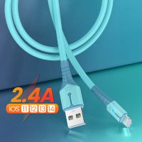 Fasting Charging USB Cable For iPhone 13 12 11 Pro Max XS X 8 7 6s Liquid Silicone Data Cord Mobile Phone Charger Lighting Cable Wall Chargers