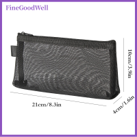 FineGoodWell กระเป๋าซิปกล่องดินสอตาข่ายใส,1ชิ้นกระเป๋ากล่องใส่ปากกาสำนักงานอุปกรณ์พกพาไปโรงเรียนกล่องปากกากระเป๋าเก็บของอุปกรณ์กระเป๋าถือเดินทาง