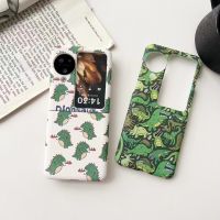 เคสของเหลวแบบพับขอบมนหนาแบบ OPPO OPPO พับได้ OPPO พลิก N3ค้นหาการ์ตูนไดโนเสาร์พลิก N2กรณีพับขึ้นและลง