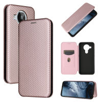 Nokia 7.3 Case, EABUY Carbon Fiber Magnetic Closure with Card Slot Flip Case Cover for Nokia 7.3