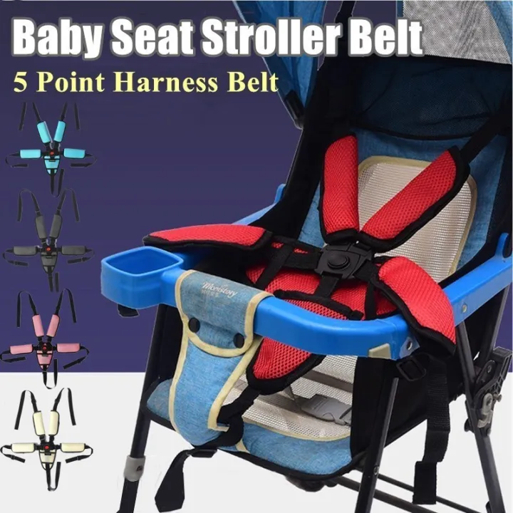 5 Point Harness Baby Seat Stroller Belt Strap Cover Shoulder Pads for