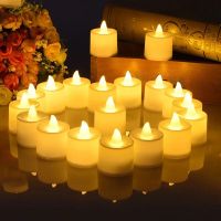 12ชิ้น Flameless Led เทียนทีไลท์ถ่านไฟฉายเทียนสำหรับบ้านงานแต่งงานงานเลี้ยงวันเกิดโรแมนติกตกแต่งคริสต์มาส