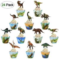 【CW】❦  24pcs Wrappers Toppers Kids Boy Theme Jungle Birthday Decoration Supplies