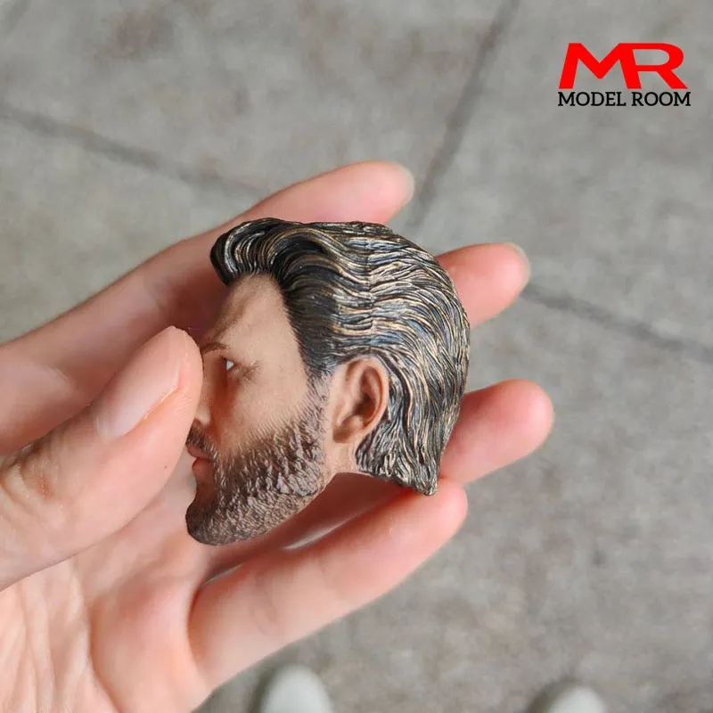 1/6 Scale Bearded Henry Cavill Head Sculpt PVC Head Carving Model for  12-inch Male